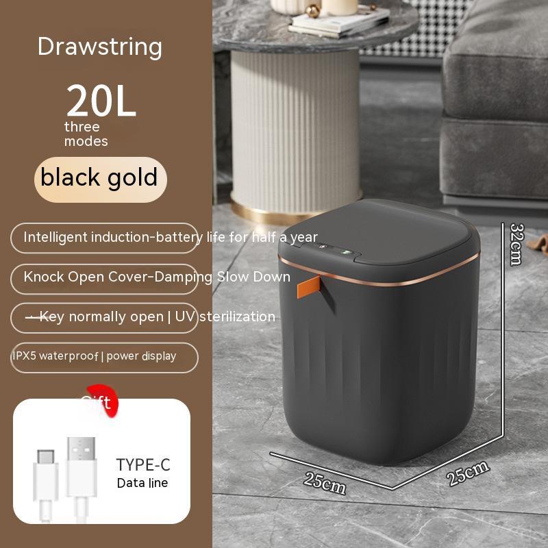 "Smart Automatic Trash Can with Lid – Ideal for Bedroom, Living Room, Kitchen, or Car"