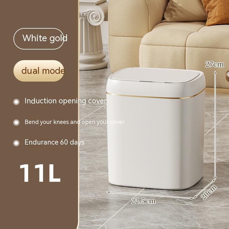 "Smart Automatic Trash Can with Lid – Ideal for Bedroom, Living Room, Kitchen, or Car"