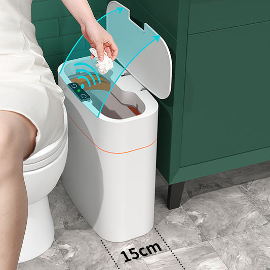"Smart Automatic Trash Can with Lid – Ideal for Bedroom, Living Room, Kitchen, or Car"