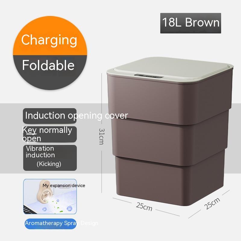 "Smart Automatic Trash Can with Lid – Ideal for Bedroom, Living Room, Kitchen, or Car"