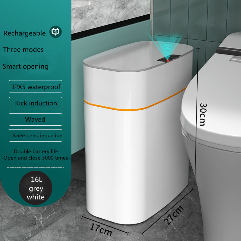 "Smart Automatic Trash Can with Lid – Ideal for Bedroom, Living Room, Kitchen, or Car"
